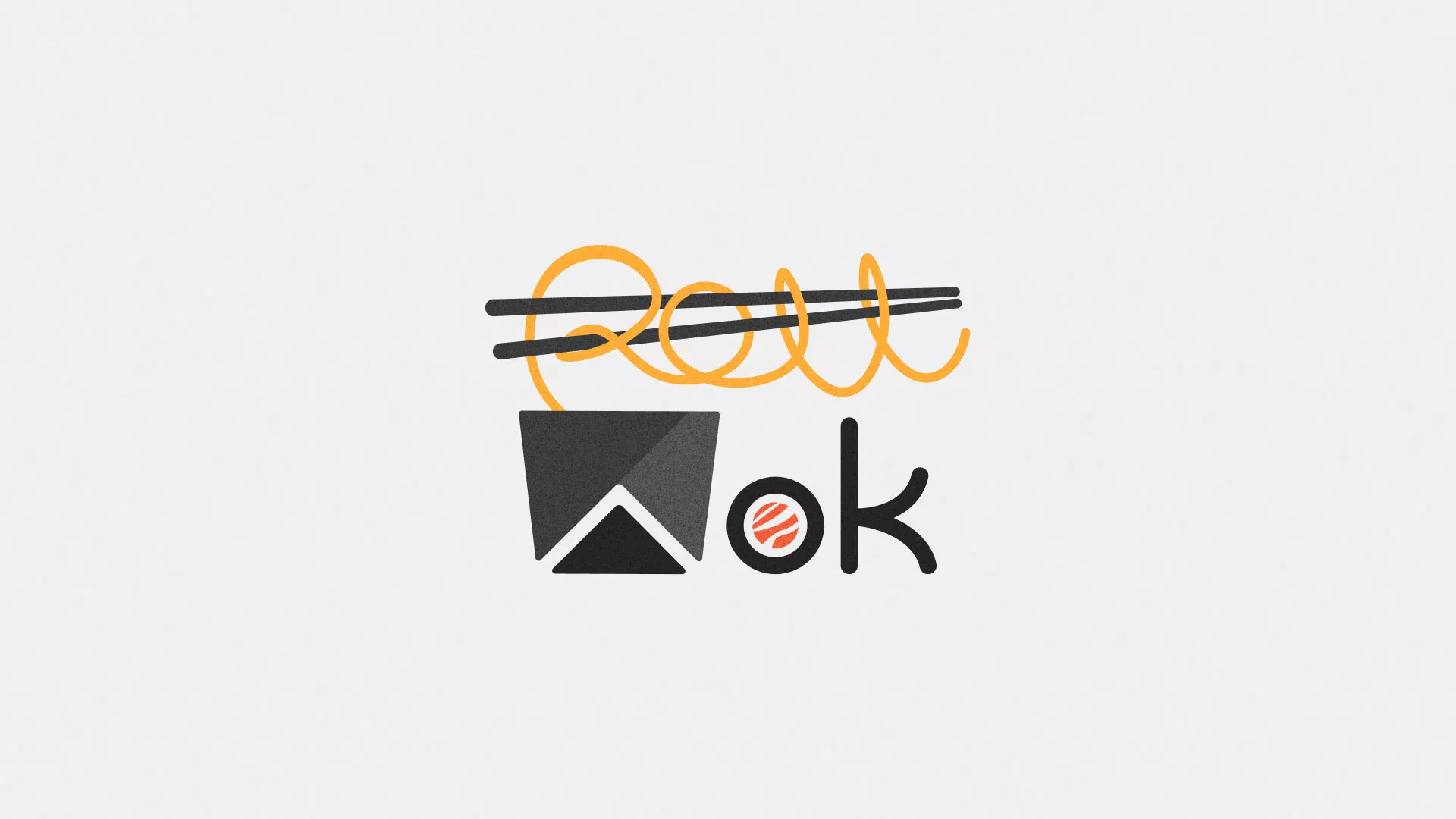 Разработка логотипа суши-бара «Roll Wok Club» в Дмитриеве